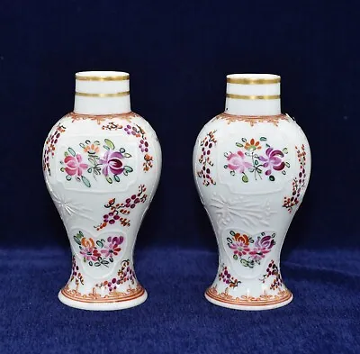 Pair 19thc Antique Samson Paris Vases Female Rose Chinese Export • £65