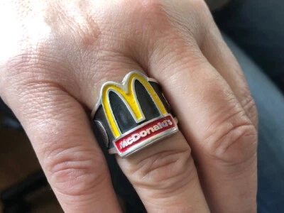 $94 • Buy NEW Cool McDonalds Sterling Silver Ring. USA
