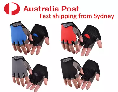 Cycling Bicycle Half Finger Bike Gloves Unisex Anti Slip Padded Hiking AU Stock • $9.99