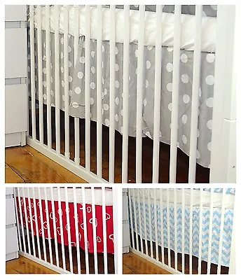 Cot / Cotbed VALANCE SHEET ( 12 Newest Colours ) • £11.99