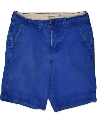 ABERCROMBIE & FITCH Mens Chino Shorts W31 Medium Blue Cotton AI02 • £10.77