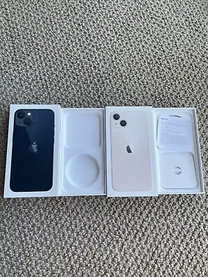 Lot Of 2 IPhone 13 Boxes Only 128 G Midnight & Pink • $10