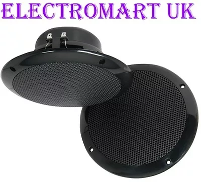 £39.90 • Buy 2 X  Full Range Ceiling Speakers 6.5  100w Black Kitchen Bathroom Etc