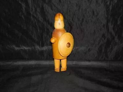 Vintage Arne Tjomsland Norway Wood Viking Figurine MCM Toy Missing Spear 7  • $74.99