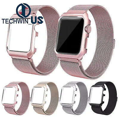 $10.02 • Buy For Apple Watch Series 3/2/1 Milanese Stainless Steel Watch Belt Strap 38mm/42mm