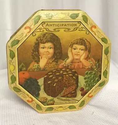 Vintage Tin Octagon Shape Mommy’s Rich Fruity Cake Excellent Condition 9.5” X 4” • $12