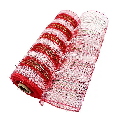 1 Roll Decorative Mesh Multi-purpose High Toughness Holiday Decorative Xmas • $11.24