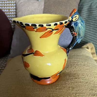 Vintage Art Deco WadeHeath Hand Painted Woodpecker Pitcher Jug • £6.99