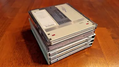 Vintage Lot 5 1.3GB Rewritable MO Magneto Optical Hard Disk Cartridges UNTESTED • $14.45