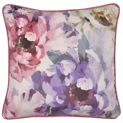 Arley Floral Printed Mauve Filled Cushion 17 X17  • £14