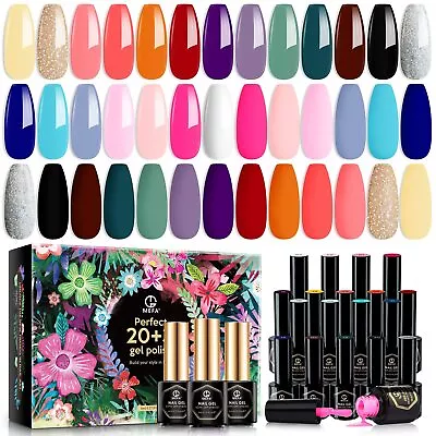 Kit De 23 Esmaltes Para UÃ±as En Gel UV Profesional Brillante Y Mate En Ofert... • $14.60