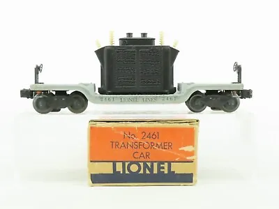 O Gauge 3-Rail Lionel Lines Depressed Center Flat Car #2461 W/Transformer Load  • $79.95