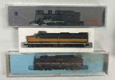 Vintage Lot Of 3 N Scale Engines Boxes Estate Find • $90