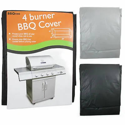 BBQ Vinyl Cover Protects Grill Outdoor Barbecue Cart Fits Most 4 Burners Storage • $9.27