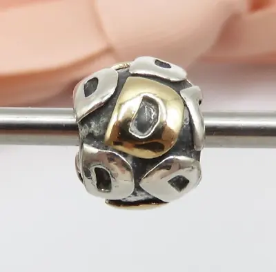 $89 • Buy PANDORA Two Tone Sterling Silver 14k Gold Letter D Alpha Charm #790298D Retired