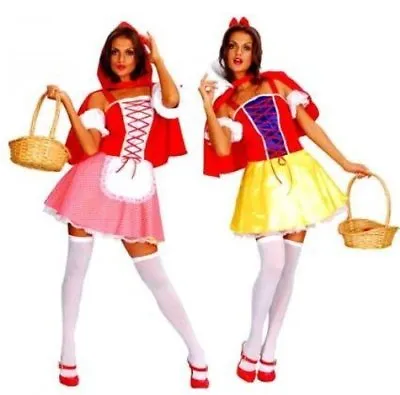 Female Fairytale Fancy Dress Costume Snow White Red Riding Hood Reversible 86196 • £15.99