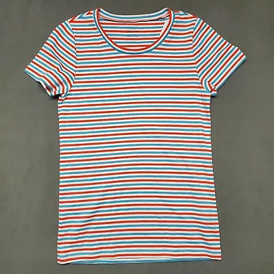 J Crew Perfect Fit T-Shirt Womens Multicolored Striped Size Large • $11.97