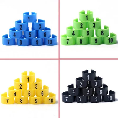 100X Durable Bird Poultry Parrot Chicks Plastic 1-100 Numbered Leg Bands Rings • £7.26