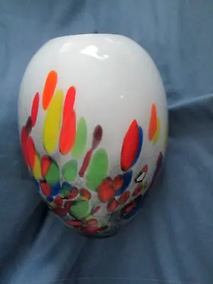 MAKORA KROSNO Large Hand Made Glass Vase. Popieluszki 92.   Abstract. Poland • $48.99