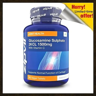 £17.99 • Buy Glucosamine Sulphate 2Kcl 1500Mg With Vitamin C, 360 Vegan Tablets. GMO Free