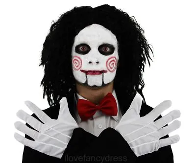 Saw Jigsaw Puppet Billy Fancy Dress Official Face Paint Plus Wig Bow Tie Gloves • £14.49