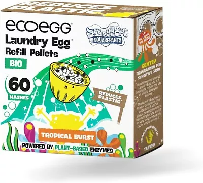 SpongeBob SquarePants X Ecoegg Laundry Egg Refill Pellets | Helps Soften Clothes • £7.08