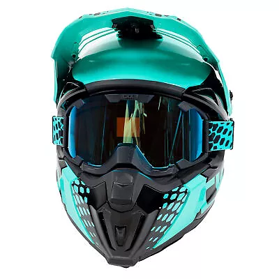 CKX Titan Original Helmet Trail And Backcountry Viper With 210 Goggles Turquoise • $419.99