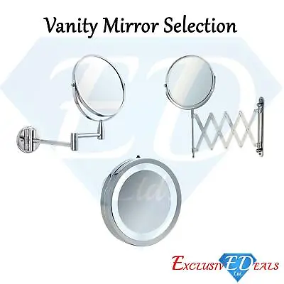 Magnifying Mirror LED Lights For Make Up Shaving Vanity Double Sided - Bathroom • £8.95