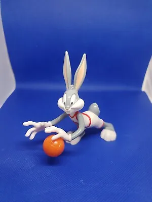 Space Jam Bugs Bunny 4  Action Figure Tune Squad 1996 Vintage Toy With Ball  • $15