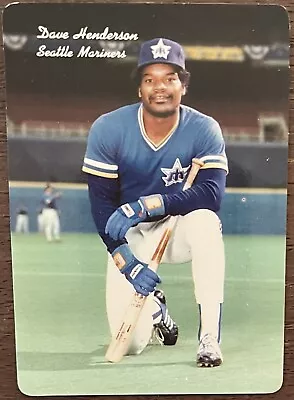 1986 Mother’s Cookies Seattle Mariners Baseball #4 Dave Henderson • $0.19