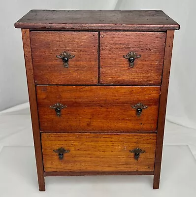 Antique Miniature Oak Chest Of Drawers Made From Cigar Boxes - 90543 • $498