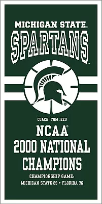 Michigan State Spartans Basketball 2000 NCAA National Championship Banner • $33.99