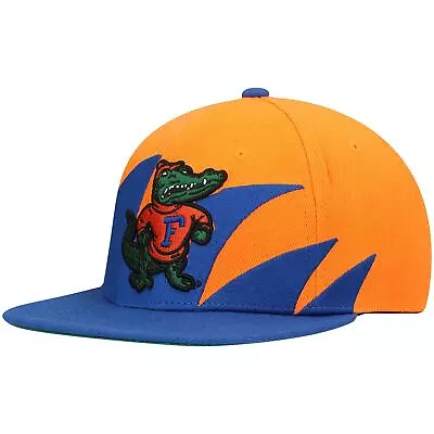Men's Mitchell & Ness Royal/Orange Florida Gators Sharktooth Snapback Hat • $28.49
