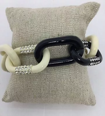 J. Crew White & Black Chunky Chain Link Bracelet  • $12