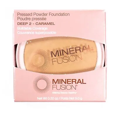 Mineral Fusion Pressed Powder Foundation Deep 2 Caramel 0.32 Oz NIB New • $13.48