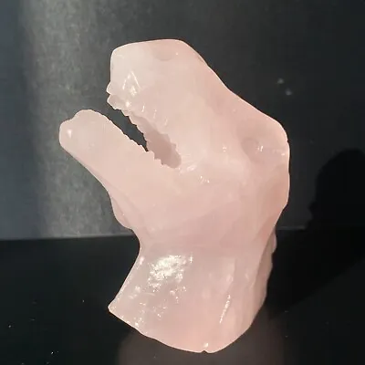 185g Natural Rose Quartz Crystal Carved T-Rex Carving Collectibles • $8.01
