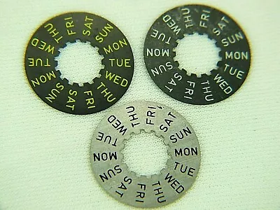 Lot Of 3 Bulova Accutron Day Indicator Wheels Part #591 For Model 218 • $9.95
