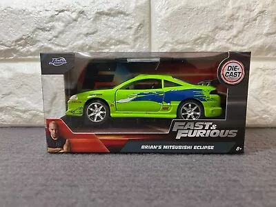 Jada Toys Fast & Furious Brian's Mitsubishi Eclipse 1:32 Green • $20.99