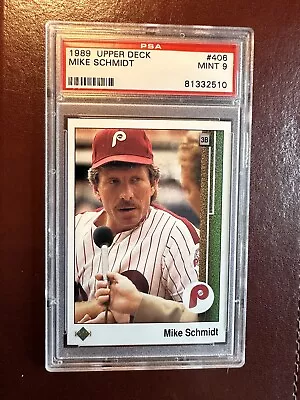 1989 Upper Deck Mike Schmidt #408 PSA 9 • $12.99