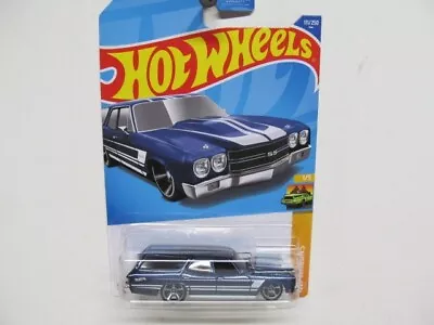 Hot Wheels - 2022 Series Car - Dark Blue '70 Chevelle SS Wagon • $3.25