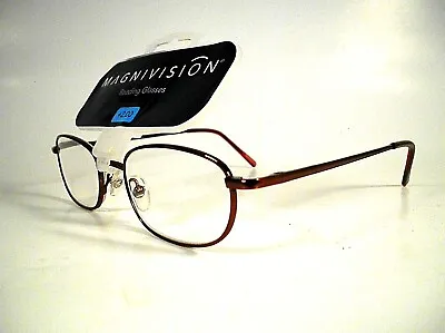 Reading Glasses Magnivision Spring Hinge -  Designer  - Bronze/wine Color • $5.49