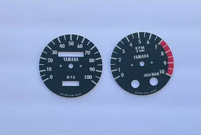 1975 AND 1976 YAMAHA DT400 Enduro Tachometer And Speedometer Face Plates • $75