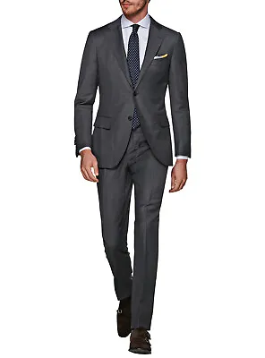 LUCIANO NATAZZI Italian Mens Suit 160S Cashmere Wool 2 Button • $419.95