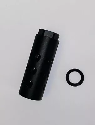 Aluminum Black Low Concussion Muzzle Brake Compensator 1/2X28 TPI For .223 .22LR • $19.98