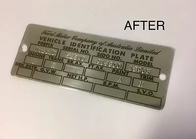 XR XT XW GT Ford Falcon Fairmont ID Compliance Plate Tag Stickers • $15.50