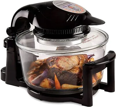£89.99 • Buy Digital Halogen Oven Cooker Hinged Lid With Accessories Spare Bulb Andrew James