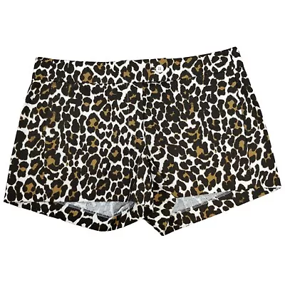 J Crew Factory Shorts 3  Inseam  Animal Print Leopard Print 100% Cotton Size 4 • $16