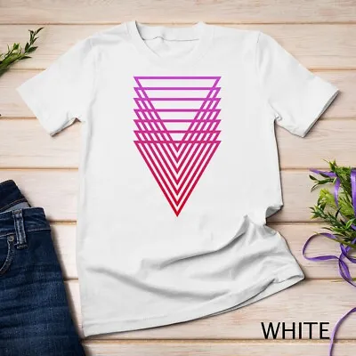 Sacred Geometry Shirt - Colorful Geometric Repeating Triangle Unisex T-shirt • $16.99