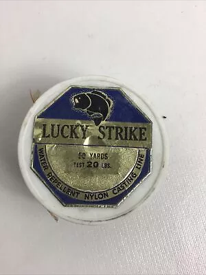 VINTAGE FISHING LINE LUCKY STRIKE Nylon Casting SPINNING Trolling 20 LB 50 Yards • $8