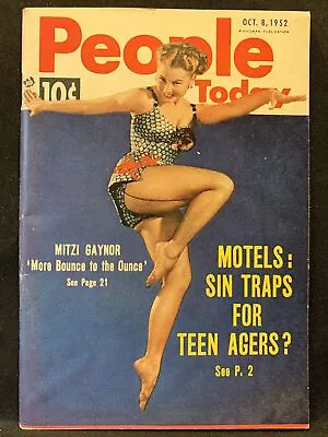 People Today News Tabloid Pocket Magazine Digest October 8 1952 Mitzi Gaynor • $24.99